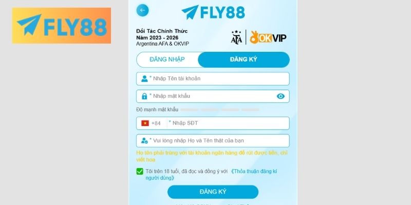 Hội viên chú ý điền thông tin đăng ký Fly88 chuẩn xác 
